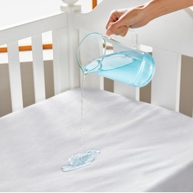 Pikolin Home – Jersey Mattress Protector, 100% Cotton, Waterproof and Breathable, white, Lit bébé - 70 x 140 cm