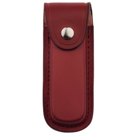 Herbertz Messer Etui - braunes Leder - eingeschnittene Gürtelschlaufe - für Messer mit 13 cm Heftlänge