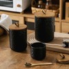 MEIGLQEA Black White Ceramic Coffee Canister Tea Canister with Seal