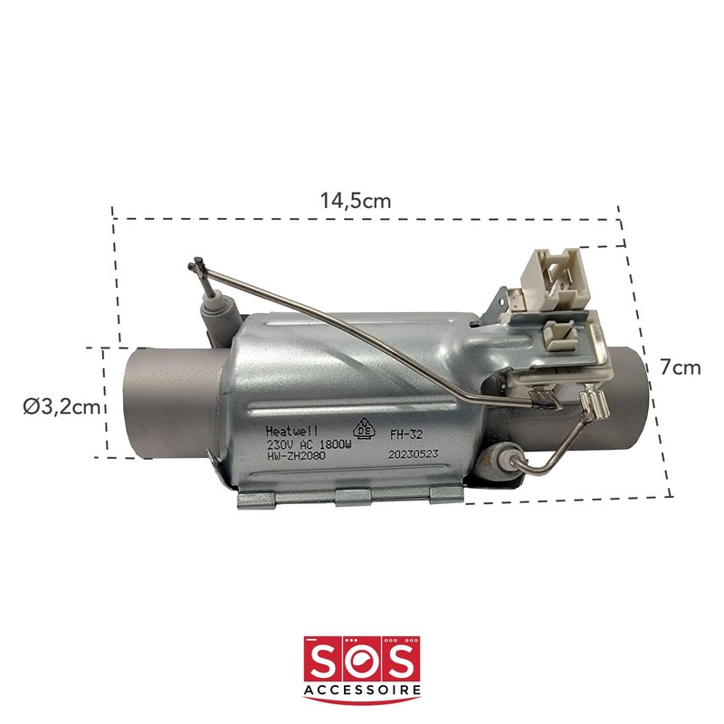 BEKO - RESISTANCE TUNNEL LAVE VAISSELLE BEKO 1800W 1883130100 -