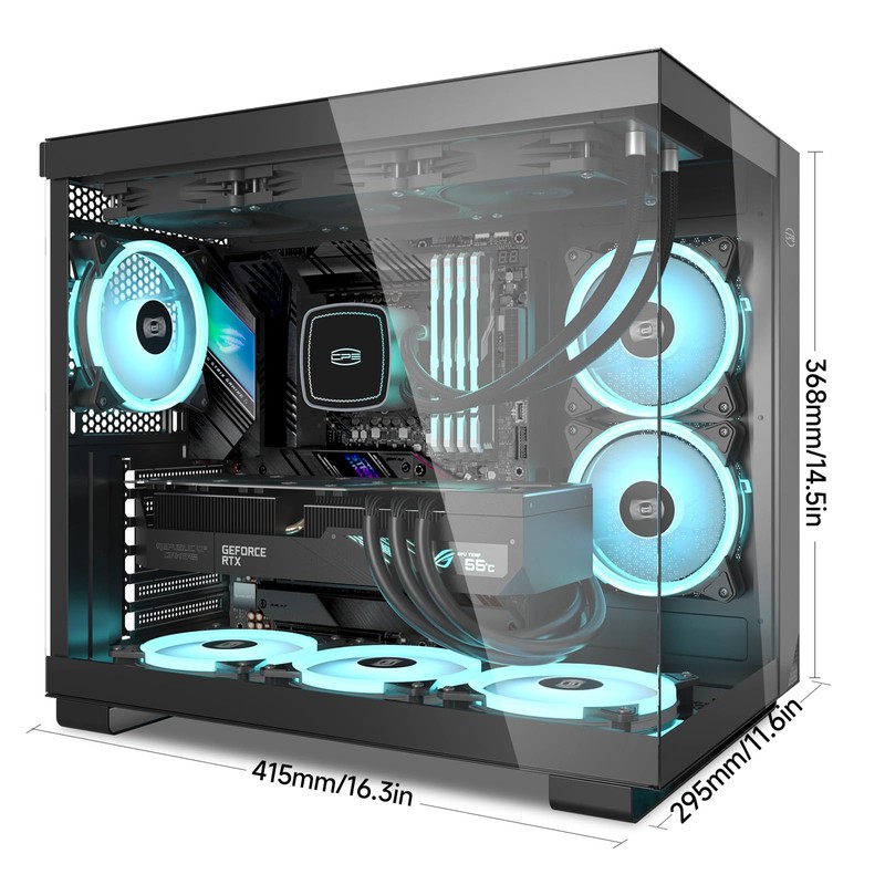 PCCOOLER C3T500 ARGB PC Case Mid Tower Desktop Computer Gaming