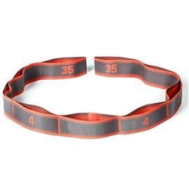 Stretch Strap With Multi Loops Yoga Exercise Trainer Bands latin band (Red)