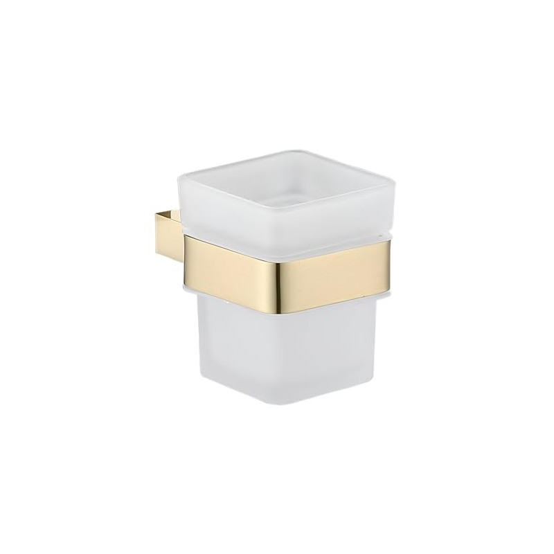 Housler® Brushed Brass (Gold) Square Bathroom accessories (Sq.BB.Tumbler)