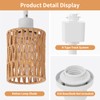 AIBISOD 4-Pack H Track Lighting Heads, Rattan Track Light Heads