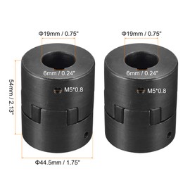 sourcing map Flexible Coupling Shaft 19mm to 19mm 54mm x 44.5mm Motor Coupler Joint