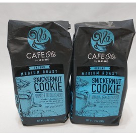 HEB Cafe Ole Snickernut Cookie ground coffee, medium roast 12oz 2pk, 2