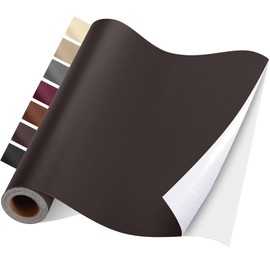 Yikda Self Adhesive Leather Repair Patch Kit, 31.5 in x 16 in Large Vinyl Leather Repair Tape for Furniture, Car Seat, Couch, Sofa, Chair Brownish Black
