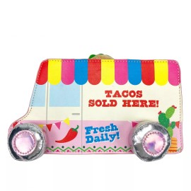 Bewaltz Taco Truck Handbag Pink Polyurethane 9"x3"x5.75"H