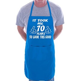 Print4U 70th Birthday It Took 70 Years BBQ Cooking Funny Novelty Apron Blue