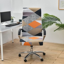 CHNSHOME Office Chair Cover Complete Stretch Office Chair Cover Computer Chair Cover Swivel Chair Covers Printed Protective Cover for Office Chair Protective Cover