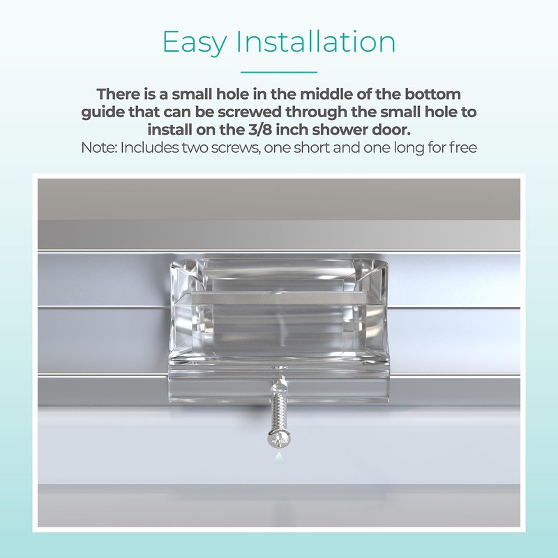 Shuisen Sliding Shower Door Bottom Guide with Screw for 3/8