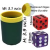 MEISHUNUK Dice Stacking Cup(Green) Set with 4 Pcs 19mm(Puple) and