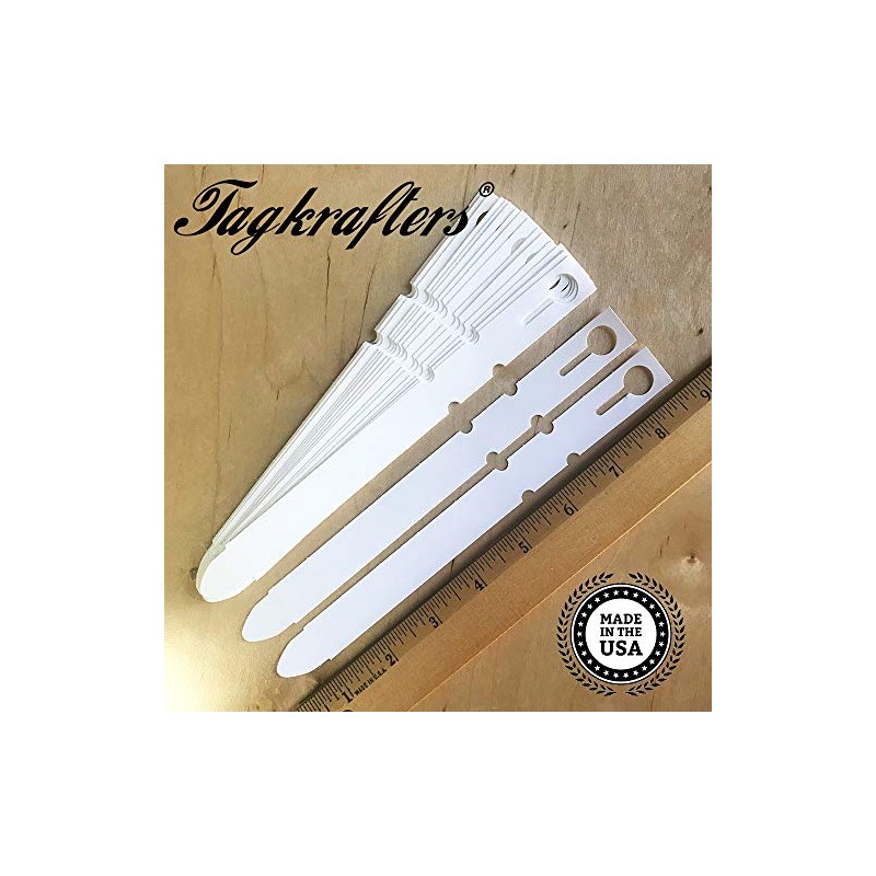 TAGKRAFTERS 8-1/2" x 3/4" White - Speed Tags - 500