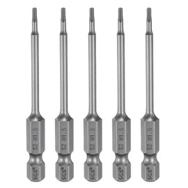 HARFINGTON 5pcs H1.5 Hex Head Drill Bit Wrench 1.5mm Metric Flat Tip 1/4" Hex Shank 80mm (3.15") Long Magnetic Hexagonal Screw Driver Socket Industrial Screwdriver Power Bits