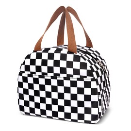 Lunch Box for Women,Cute Quilted Lunch Tote Bag,Reusable Insulated Lunch Box,Large Capacity Cooler Bag with Compartments for Work, Picnics or Travelling