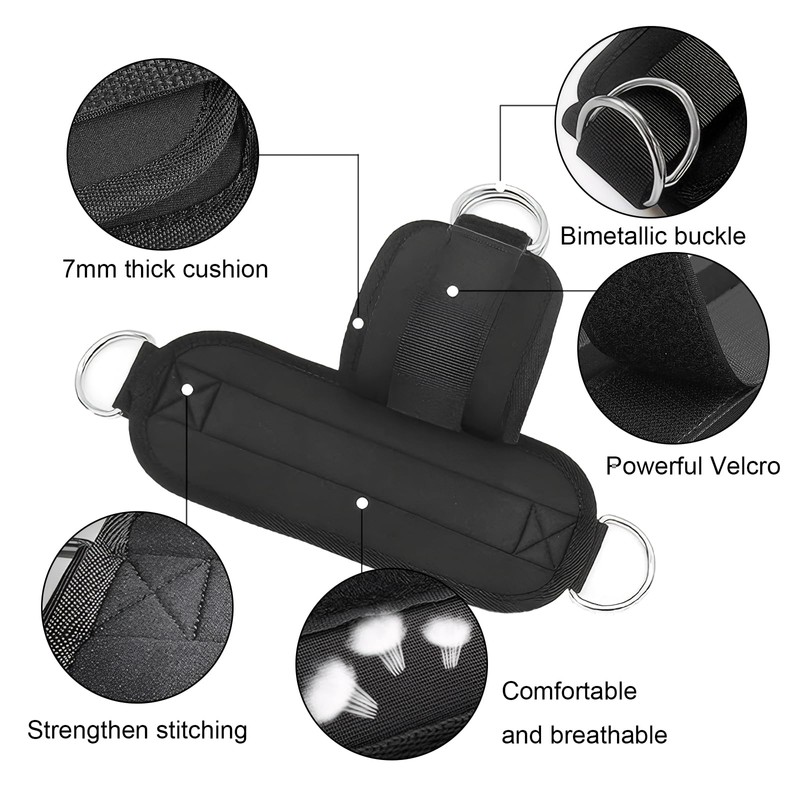 2 PCS Weightlifting Straps with D Ring,Adjustable Wrist Cuffs Gym,Padded