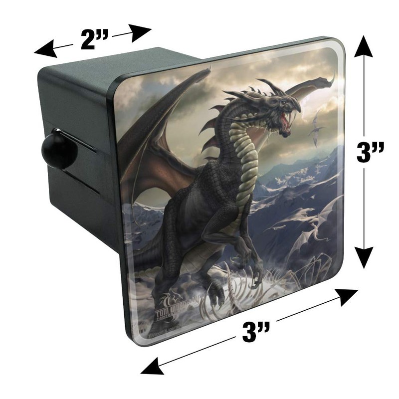Graphics and More Rogue Dragon Winter Mountain Top Tow Trailer