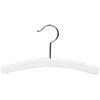 Only Hangers 10" White Baby/Infant Top Hanger - Pack of