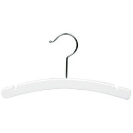 Only Hangers 10" White Baby/Infant Top Hanger - Pack of 25