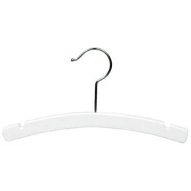 Only Hangers 10" White Baby/Infant Top Hanger - Pack of 25