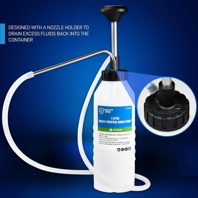 SMOTIVEPRO 1.05 Quart / 1 Liter Multi-Purpose Oil Pump, Hand