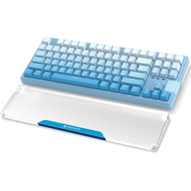 SELORSS Keyboard Wrist Rest- Acrylic Wrist Rest for Computer Keyboard,Ergonomic Keyboard Pad for TKL Keyboard,Mechanical Keyboard Anti-Slip Wrist Support 14.17x3.14''for Home,Office& Games-Blue