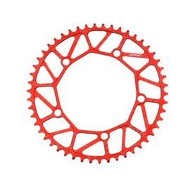 Litepro Folding Bike Full Hollow Bicycle Chainwheel 48/50/52/54/56/58T Chainring BCD130 Ultra Lightweight Positive Tooth Disc (Red, 56T)