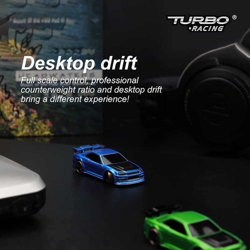 FLYCOLOR Turbo Racing 1:76 Scale Drift RC Car with Gyro