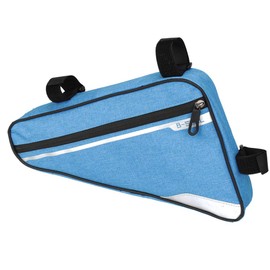 VOANZO Bike Storage Frame Bag, Waterproof Bicycle Triangle Bag Big Capacity Saddle Bag for Road Mountain Cycling 290 x 200 x 50 mm (Blue)