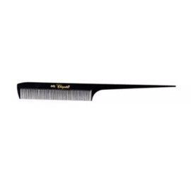 Krest Cleopatra 8-1/2" Extra Fine Tooth Rat tail Comb #441- Black
