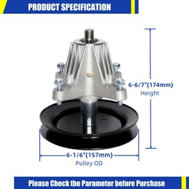 SCBHWJ 918-04822 Spindle Assembly 918-04822B 618-04822 618-04822A 618-04822B 918-04889A 918-04889 for M TD TRO y Bilt LTX1040 LTX1042 LTX1045 RZT-42 with 4 Mounting Bolts for 42" Deck