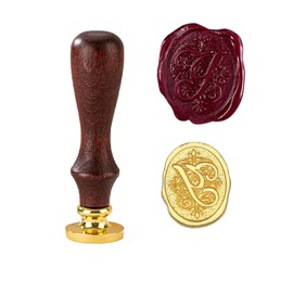 TBXqian Wax Seal Stamp with Initial Y, Vintage Letter Seal Stamp with Removable Brass Head and Wooden Handle for Wedding Party Invitations, Gift Wrapping, Envelopes, Christmas