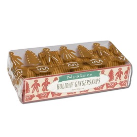 Nyakers Pepparkakor Swedish Ginger Snaps Cookies - Vegan Cookies - Palm-Free Snacks - Vegetarian Ginger Snap Cookies - Food Gift for Holidays - Holiday Shaped Cookies in Window Box (4 shapes) - 13 oz