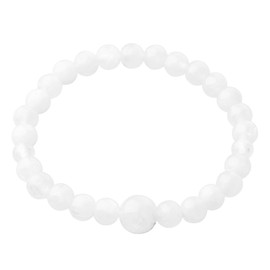 Nakago Precious Stone Bracelet White Onyx 7mm E-118