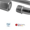 2 pcs 5-mm V4A Stainless Steel Screw Carabiner Short Straight