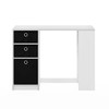 Furinno Jaya Modern Computer Study Desk, White/Black