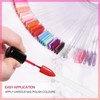 siyuwuro 150Pcs Nail Swatch Sticks With Ring Clear Nail Polish
