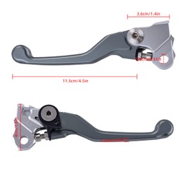 PRO CAKEN Dirt Bike Pivot Adjustable CNC Short Clutch Lever 180° Folding Fit for CR125R 250R 04-07 CRF250R 04-16 CRF450R 04-16 CRF250X 04-16 CRF450X 05-16 Pit BikeTitanium