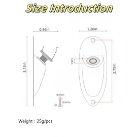 luvilly1 Pack Guitar Input Jack, Boat Style 1/4 Inch Output Parts Chrome Guitar Jack, Replacement Parts for Mono Electric Guitars
