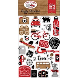Echo Park Paper Company Let's Go Anywhere Puffy Stickers sitcker