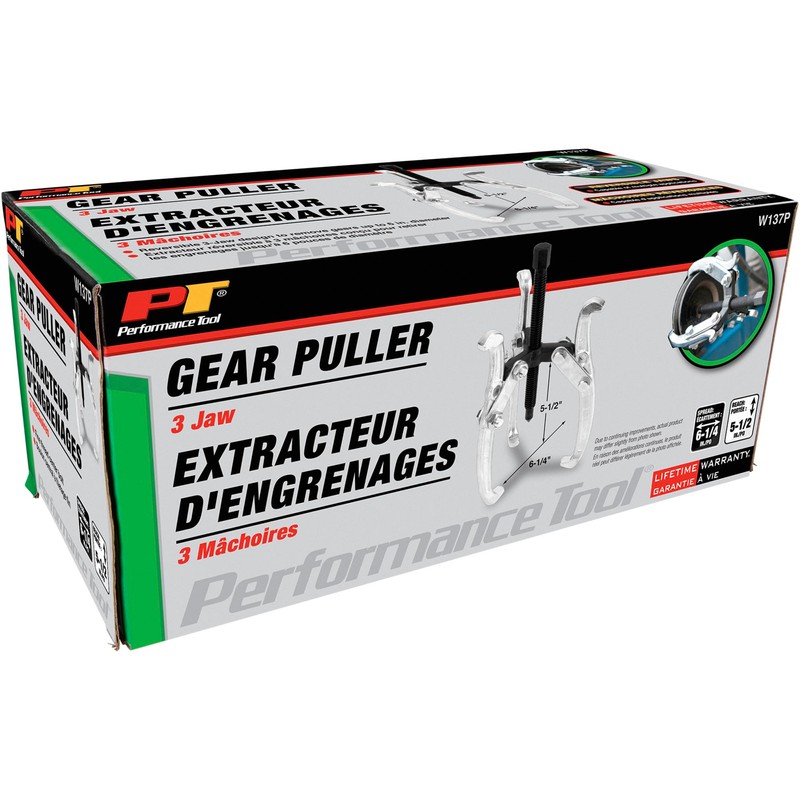 Performance Tool W137P 6-Inch 3-Jaw Gear Puller with Reversible Design