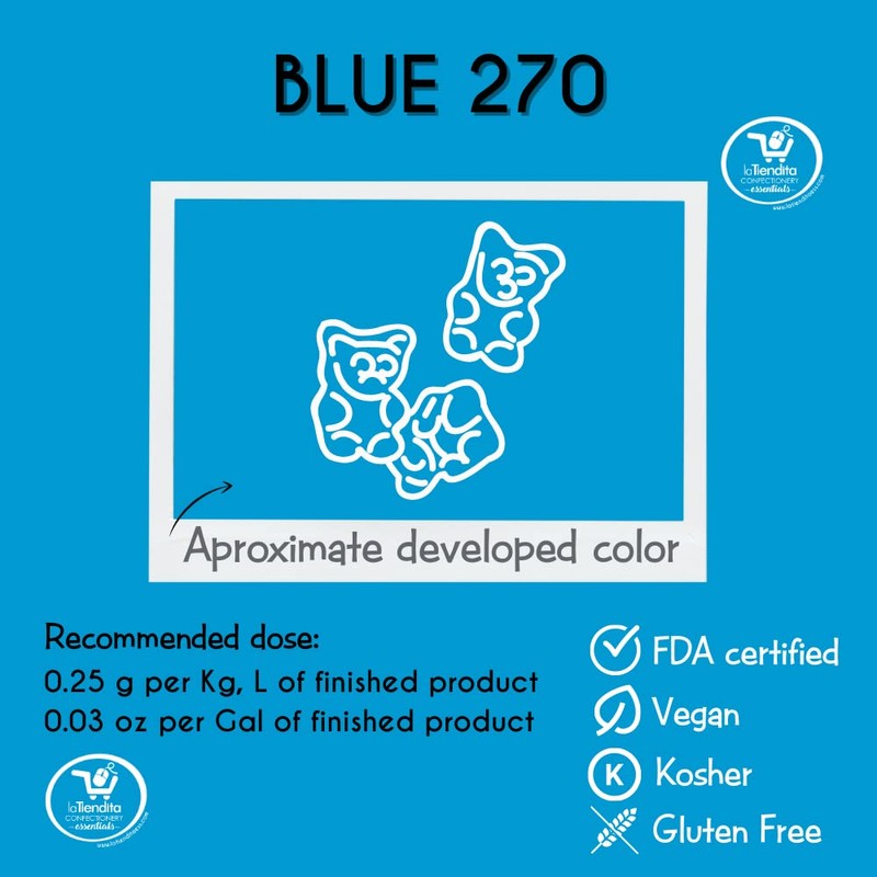 Deiman Artificial Food Color Blue 270 (3.5 oz)