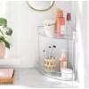 Brightroom™ Brightroom 2 Tier Corner Shelf Clear Cosmetics Bathroom storage