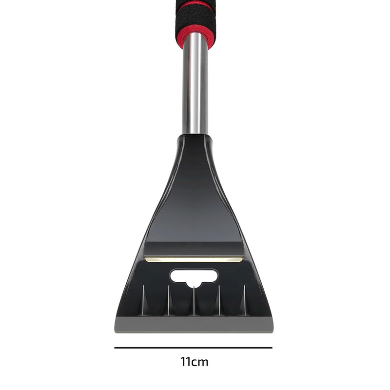 HEYNER® Ice Scraper with Broom Windscreen Scraper with Brass Blade,