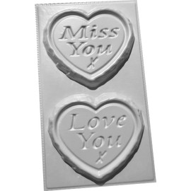 LOVE YOU MISS YOU Small Concrete Moulds Grave Markers Memorial Stones Hearts