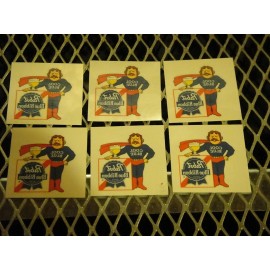PBR PABST BLUE RIBBON Beer ~ NEW ~ 6PK Cool Blue Man Temp Tattoos FREE US Ship