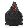Alpine Corporation WFM100HH-BK Outdoor Rustic Resting Hen Garden Statue, 8"