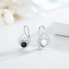 Lotus Earrings for Women 925 Sterling Silver Birthstone Lotus Flower