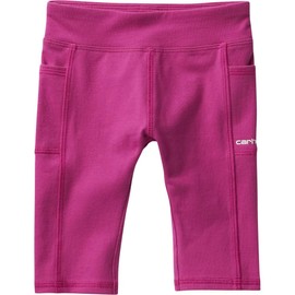 Carhartt Girls Lightweight Crop Leggings, Raspberry Rose, 6X