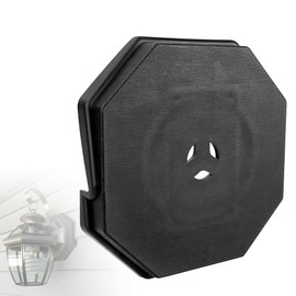 Siding Mounting Blocks, Vinyl Siding Kit Blocks with Built-in Electrical Box, Black Outdoor Light Mounting Plate for 1/2 Inch Lap and 4 Inch Siding